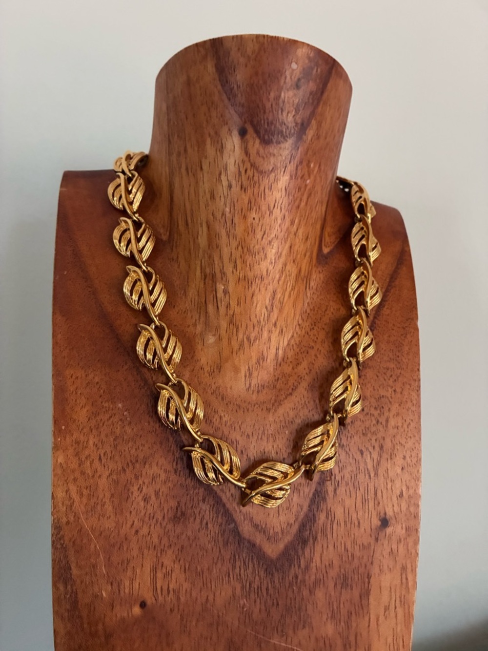 Vintage Trifari Gold-Tone Twisted Knot Necklace